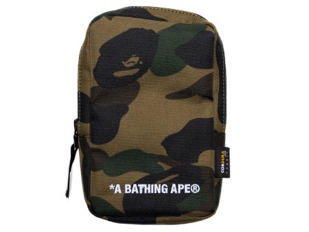 A Bathing Ape 1st Camo Cordura Phone Shoulder Bag in Green Supply