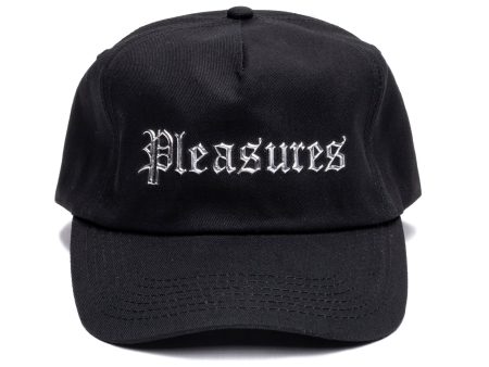 Pleasures Chrome Snapback Hat in Black Online now