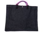 A.P.C. Shopping Topologie Bag in Indigo Pink Supply