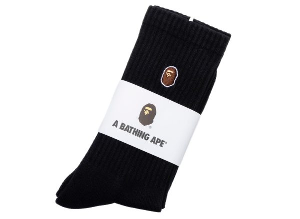 A Bathing Ape Ape Head One Point Socks in Black Cheap