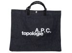 A.P.C. Shopping Topologie Bag in Indigo Black Fashion