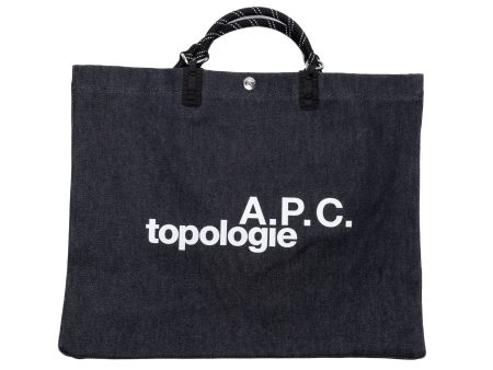 A.P.C. Shopping Topologie Bag in Indigo Black Fashion