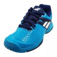 Babolat Propulse All Court Kids & Women White Blue Marine Handball Volleyball Tennis Shoes Online Sale