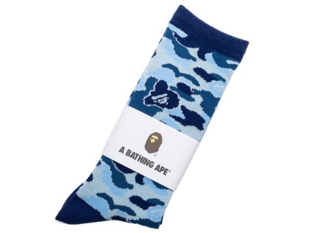 A Bathing Ape ABC Camo Jacquard Socks in Blue Cheap