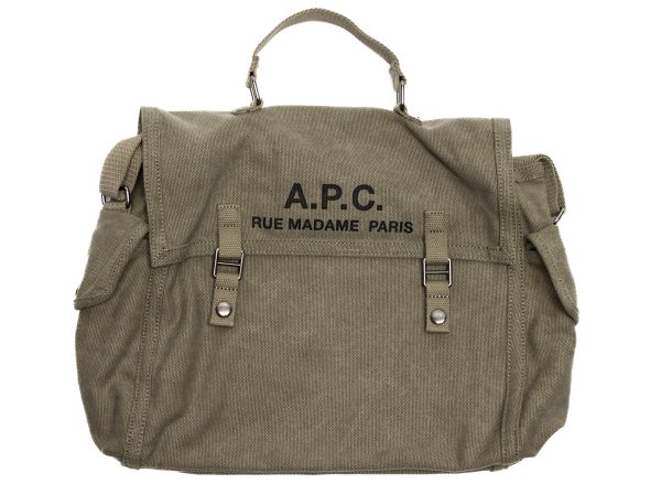 A.P.C. Besace Recuperation Bag in Khaki For Sale