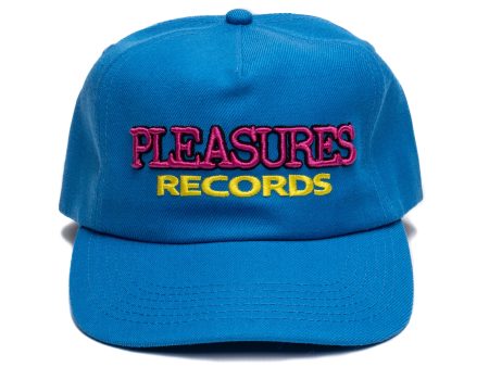 Pleasures Records Snapback Hat in Blue Online Hot Sale