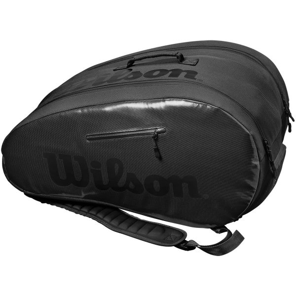 Wilson Luxury Super Tour Black Padel Racket Bag [WS] For Discount