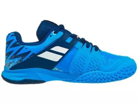 Babolat Propulse All Court Kids & Women White Blue Marine Handball Volleyball Tennis Shoes Online Sale