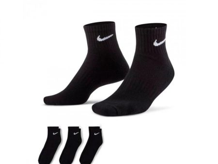 Nike Everyday (3 Pairs) Cushioned Unisex Black Basketball & Sports Ankle Socks [MR] Online