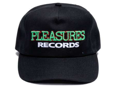 Pleasures Records Snapback Hat in Black Sale