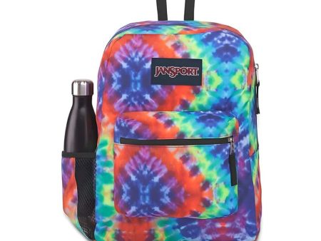 JanSport Cross Town Plus Red Multi Hippie Days Backpack [WS] Fashion