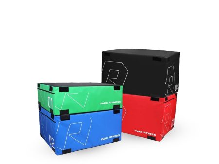 Pure Fitness Gym Crossfit Soft Plyo Set of 4 Jumping Box [WS] Online