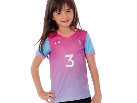 Anja Girls Purple Football T-Shirt [WS] Discount