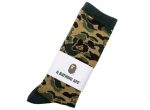 A Bathing Ape ABC Camo Jacquard Socks in Green For Discount