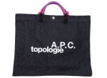 A.P.C. Shopping Topologie Bag in Indigo Pink Supply