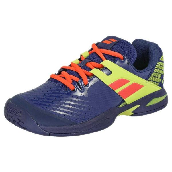 Babolat Propulse All Court Kids & Women Blue Neon Aero Handball Volleyball Tennis Shoes Hot on Sale