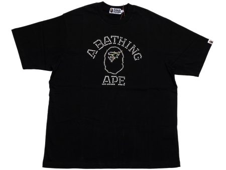 A Bathing Ape Rhinestone College Relaxed Fit Tee For Discount