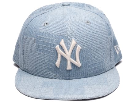 New Era Denim Patchwork New York Yankees Snapback Hat For Discount