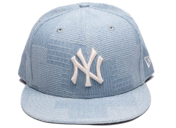 New Era Denim Patchwork New York Yankees Snapback Hat For Discount