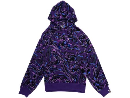 A Bathing Ape Marbling Camo Relaxed Fit Pullover Hoodie xld For Cheap