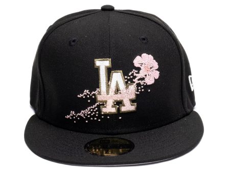 New Era Dotted Floral Los Angeles Dodgers Fitted Hat For Cheap