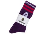 A Bathing Ape Ape Head Line Socks in Purple Discount