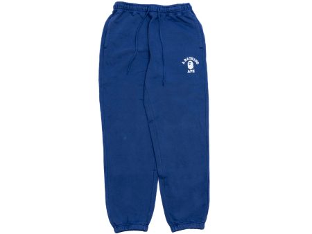 A Bathing Ape College One Point Overdye Pants in Blue on Sale