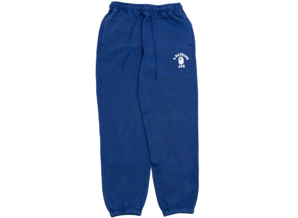 A Bathing Ape College One Point Overdye Pants in Blue on Sale