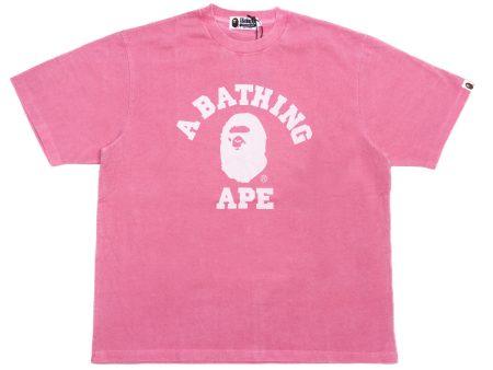 A Bathing Ape College Overdye Tee in Pink Hot on Sale