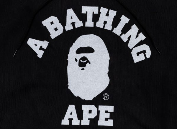 A Bathing Ape College Overdye Pullover Hoodie in Black Online now