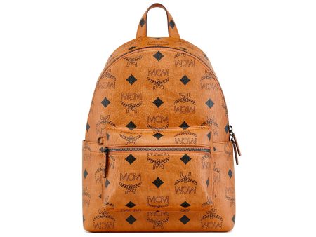 MCM Medium Stark Backpack in Cognac Hot on Sale