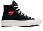 Converse Comme des Garçons Play Heart Chuck 70 Hi in Black For Sale