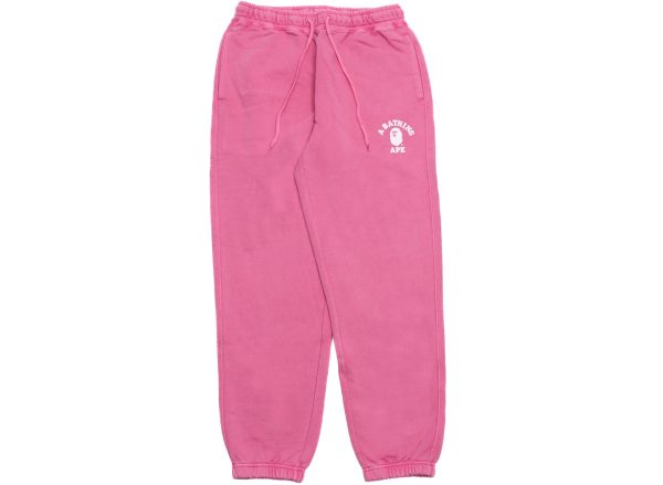 A Bathing Ape College One Point Overdye Pants in Pink Cheap