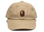 A Bathing Ape Ape Head Panel Cap in Beige Online Hot Sale