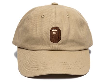 A Bathing Ape Ape Head Panel Cap in Beige Online Hot Sale