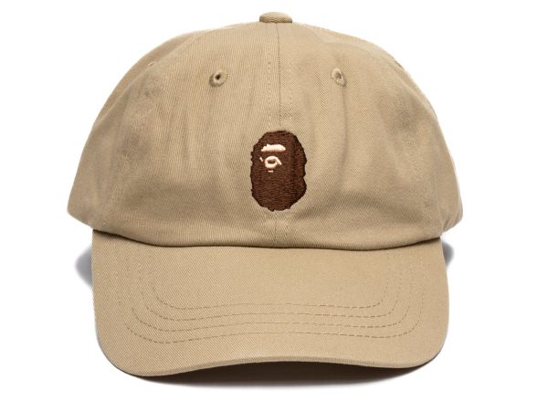 A Bathing Ape Ape Head Panel Cap in Beige Online Hot Sale