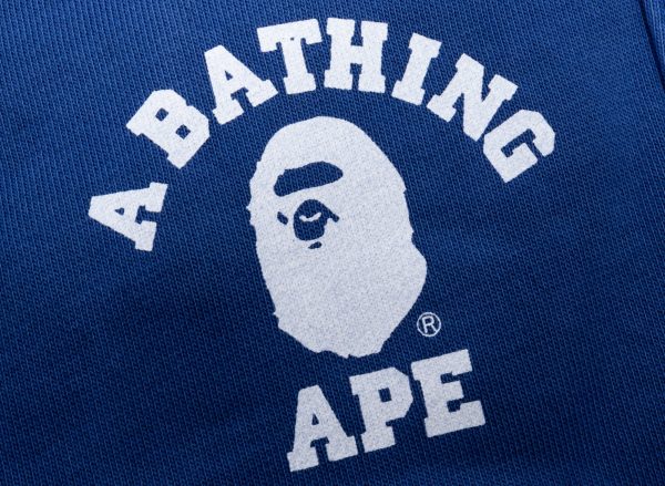 A Bathing Ape College One Point Overdye Pants in Blue on Sale