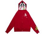 A Bathing Ape Panda Full Zip Hoodie in Red xld For Sale