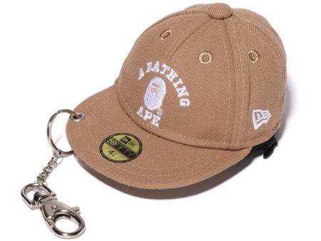 A Bathing Ape College New Era Cap Keychain Eco Bag in Beige For Cheap