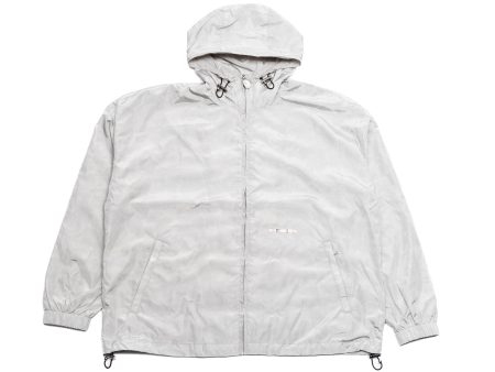 A Bathing Ape Solid Color Nylon Hooded Jacket in Grey For Discount