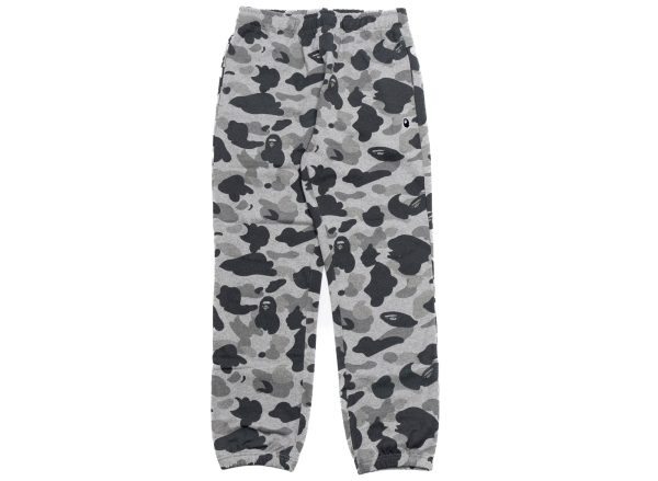 A Bathing Ape Heather Grey Camo Sweatpants on Sale