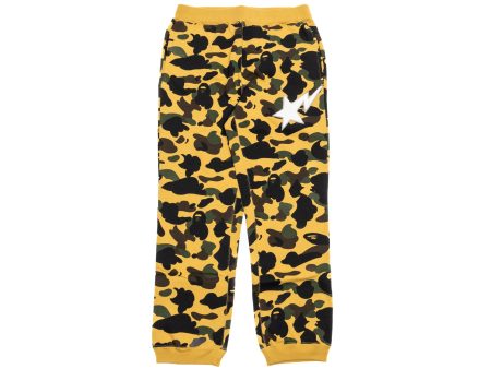 A Bathing Ape 1st Camo Sweatpants in Yellow Online Hot Sale