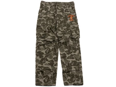 A Bathing Ape Asia Camo Army Pants in Olive Online Sale