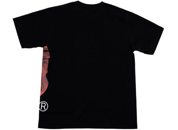 A Bathing Ape Color Camo Side Big Ape Head Tee in Black Red For Sale