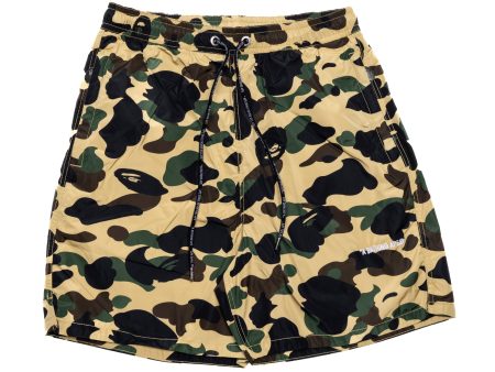 A Bathing Ape 1st Camo Beach Shorts in Yellow For Cheap