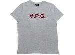 A.P.C. VPC Color H T-Shirt in Grey Red Online Sale