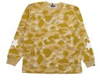 A Bathing Ape Color Camo L S Tee in Yellow For Sale