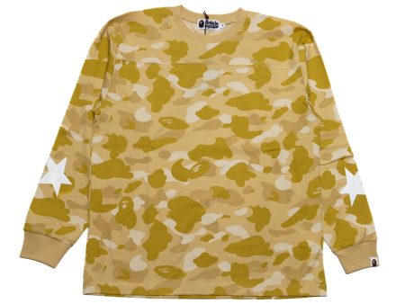 A Bathing Ape Color Camo L S Tee in Yellow For Sale