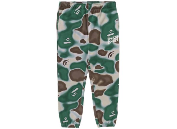 A Bathing Ape Liquid Camo Bape Sta Sweatpants in Olive on Sale