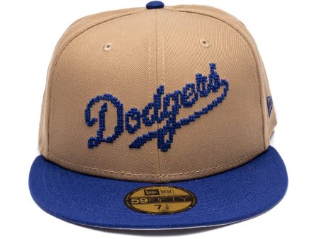 New Era Classic 8-Bit Wordmark Los Angeles Dodgers Fitted Hat For Cheap